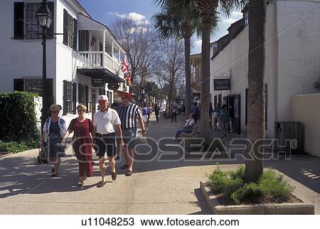 St. Augustine, FL, Florida, Shops along St. George Street in The Old City in Saint Augustine. View Large Photo Image Stock Image - St. Augustine, FL, Florida, Shops along St. George Street in The Old City in Saint Augustine.. Fotosearch