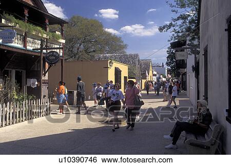 St. Augustine, FL, Florida, Shops along St. George Street in The Old City in Saint Augustine. View Large Photo Image Stock Photograph - St. Augustine, FL, Florida, Shops along St. George Street in The Old City in Saint Augustine.. Fotosearch