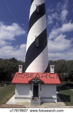 St. Augustine, FL, Florida, St. Augustine Lighthouse on Anastasia Island in Saint Augustine. View Large Photo Image Stock Photo - St. Augustine, FL, Florida, St. Augustine Lighthouse on Anastasia Island in Saint Augustine.. Fotosearch