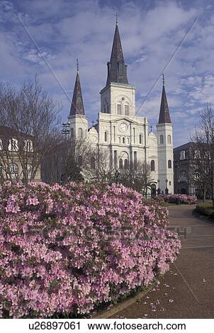 St. Louis Cathedral, New Orleans, LA, French Quarter, Louisiana, Saint Louis Cathedral at Jackson Square in New Orleans. View Large Photo Image Stock Image - St. Louis Cathedral, New Orleans, LA, French Quarter, Louisiana, Saint Louis Cathedral at Jackson Square in New Orleans. . Fotosearch