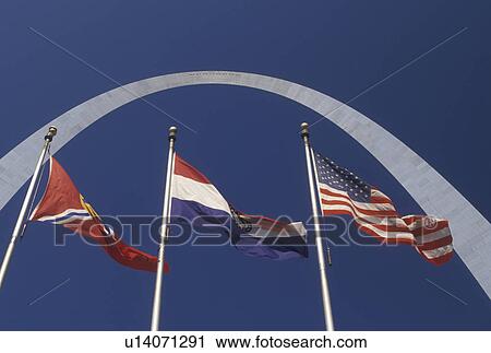 St. Louis, Gateway Arch, MO, Missouri, Flags fly outside the Gateway Arch, Jefferson National Expansion Memorial, in Saint Louis. View Large Photo Image Stock Image - St. Louis, Gateway Arch, MO, Missouri, Flags fly outside the Gateway Arch, Jefferson National Expansion Memorial, in Saint Louis.. Fotosearch