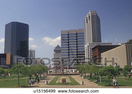 St. Louis, MO, Missouri, Kiener Plaza in downtown Saint Louis. View Large Photo Image Stock Photo - St. Louis, MO, Missouri, Kiener Plaza in downtown Saint Louis. . Fotosearch