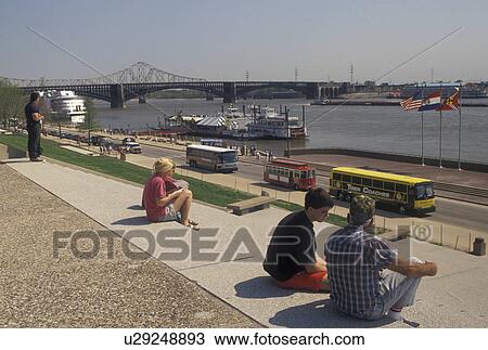 St. Louis, MO, Missouri, Riverfront along the Mississippi River in Saint Louis. View Large Photo Image Stock Image - St. Louis, MO, Missouri, Riverfront along the Mississippi River in Saint Louis. . Fotosearch
