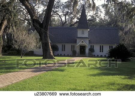 St. Simons Island, GA, Golden Isles, Georgia, Christ Episcopal Church on Saint Simons Island in Georgia. View Large Photo Image Stock Photo - St. Simons Island, GA, Golden Isles, Georgia, Christ Episcopal Church on Saint Simons Island in Georgia.. Fotosearch
