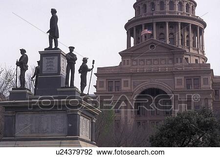 Stock Image -  State Capitol, Austin, TX, State House, Texas, Confederate Memorial outside the Texas State Capitol Building in the capital city of Austin.. Fotosearch