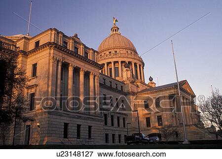 Stock Photo -  State Capitol, Jackson, State House, Mississippi, MS, The State Capitol Building in the capital city of Jackson.. Fotosearch