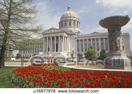 State Capitol, Jefferson City, MO, State House, Missouri, Red tulips decorate the grounds of the Missouri State Capitol in Jefferson City in the spring. View Large Photo Image Stock Photo - State Capitol, Jefferson City, MO, State House, Missouri, Red tulips decorate the grounds of the Missouri State Capitol in Jefferson City in the spring.. Fotosearch