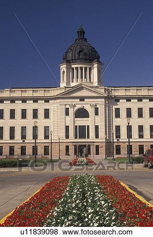 Stock Photo -  State Capitol, Pierre, SD, South Dakota, The South Dakota State Capitol Building in the capital city of Pierre.. Fotosearch