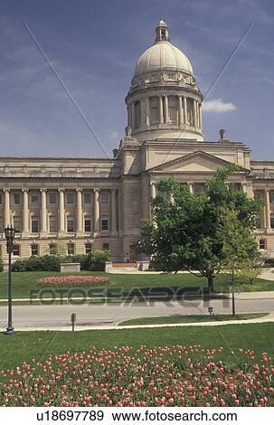 State Capitol, State House, Frankfort, KY, Kentucky, The Kentucky State Capitol grounds are decorated with pink tulips in the capital city of Frankfort in the spring. View Large Photo Image Stock Photo - State Capitol, State House, Frankfort, KY, Kentucky, The Kentucky State Capitol grounds are decorated with pink tulips in the capital city of Frankfort in the spring.. Fotosearch