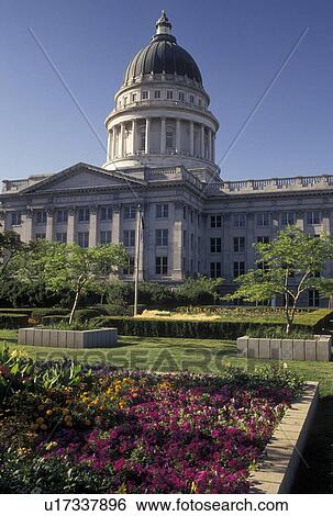 Stock Photograph -  State Capitol, State House, Salt Lake City, UT, Utah, The State Capitol Building in Salt Lake City. . Fotosearch
