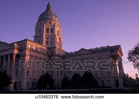 Stock Photograph -  State Capitol, Topeka, State House, KS, Kansas, Kansas State Capitol Building in the capital city of Topeka.. Fotosearch