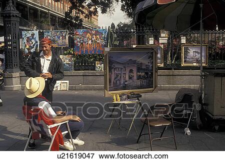 street artist, New Orleans, French Quarter, Louisiana, LA, Street artist display paintings on the sidewalk in the French Quarter of New Orleans. View Large Photo Image Stock Photo - street artist, New Orleans, French Quarter, Louisiana, LA, Street artist display paintings on the sidewalk in the French Quarter of New Orleans. . Fotosearch
