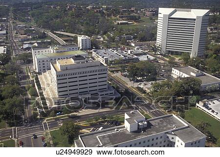 Tallahassee, FL, Florida, Aerial view of downtown Tallahassee. View Large Photo Image Stock Photo - Tallahassee, FL, Florida, Aerial view of downtown Tallahassee.. Fotosearch
