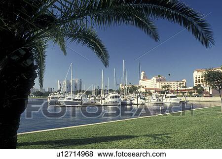 Tampa Bay, St. Petersburg, FL, Florida, The Stouffer Vinoy Resort at North Yacht Basin on Tampa Bay in Saint Petersburg. View Large Photo Image Stock Photo - Tampa Bay, St. Petersburg, FL, Florida, The Stouffer Vinoy Resort at North Yacht Basin on Tampa Bay in Saint Petersburg.. Fotosearch