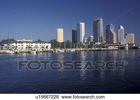 Tampa, FL, skyline, Florida, Tampa Bay, Skyline of downtown Tampa and marina on Hillsborough Bay. View Large Photo Image Stock Photo - Tampa, FL, skyline, Florida, Tampa Bay, Skyline of downtown Tampa and marina on Hillsborough Bay.. Fotosearch