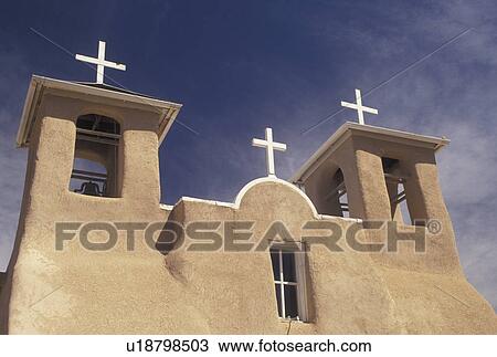Taos, church, NM, New Mexico, San Francisco De Asis a mission church that exemplifies Franciscan Old World architecture in Taos. View Large Photo Image Stock Image - Taos, church, NM, New Mexico, San Francisco De Asis a mission church that exemplifies Franciscan Old World architecture in Taos.. Fotosearch