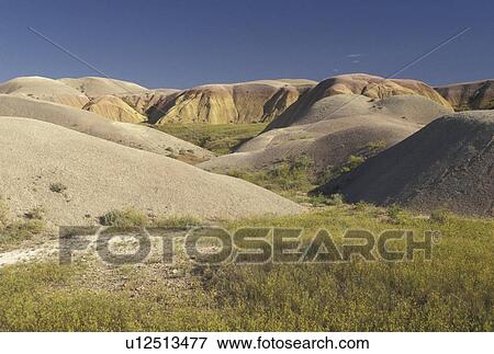 Stock Photo -  The Badlands, Badlands National Park, SD, South Dakota, Scenic view of Yellow Mounds in Badlands Nat'l Park in South Dakota.. Fotosearch