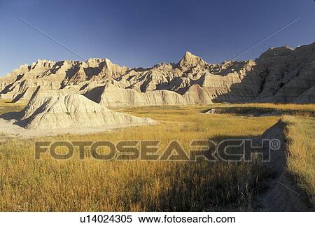 The Badlands, Badlands National Park, SD, South Dakota, Scenic view of rock formations in Badlands Nat'l Park in South Dakota. View Large Photo Image Stock Photography - The Badlands, Badlands National Park, SD, South Dakota, Scenic view of rock formations in Badlands Nat'l Park in South Dakota.. Fotosearch
