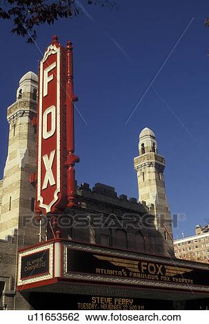 Stock Image -  theater, Atlanta, The Fabulous Fox, GA, Georgia, The Fox Theatre movie palace built in 1929 in Atlanta.. Fotosearch