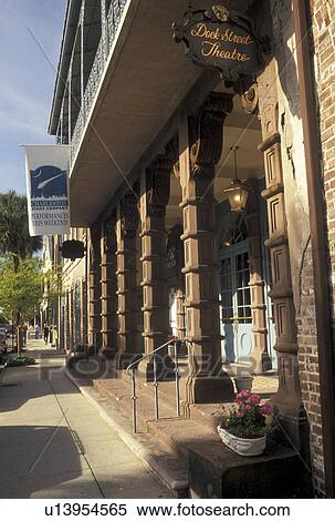 theater, Charleston, South Carolina, SC, Dock Street Theatre in downtown Charleston in the spring. View Large Photo Image Stock Photography - theater, Charleston, South Carolina, SC, Dock Street Theatre in downtown Charleston in the spring.. Fotosearch
