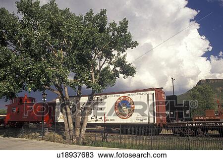 Stock Image -  train, Golden, CO, Colorado, Colorado Railroad Museum in Golden.. Fotosearch