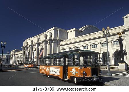 trolley, Union Station, Washington, DC, District of Columbia, Old Town Trolley Tours outside Union Station in Washington D. C. View Large Photo Image Stock Photo - trolley, Union Station, Washington, DC, District of Columbia, Old Town Trolley Tours outside Union Station in Washington D. C.. Fotosearch