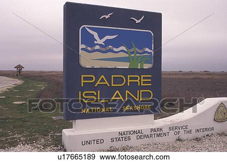Stock Photo -  TX, Texas, Entrance to Padre Island National Seashore, . Fotosearch