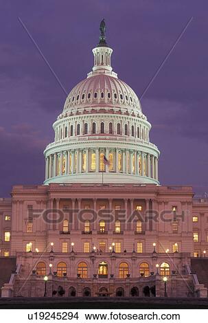 U. S. Capitol, Washington, DC, capitol building, capital city, District of Columbia, United States Capitol Building illuminated in the evening in the nation's capital Washington D. C. View Large Photo Image Picture - U. S. Capitol, Washington, DC, capitol building, capital city, District of Columbia, United States Capitol Building illuminated in the evening in the nation's capital Washington D. C.. Fotosearch