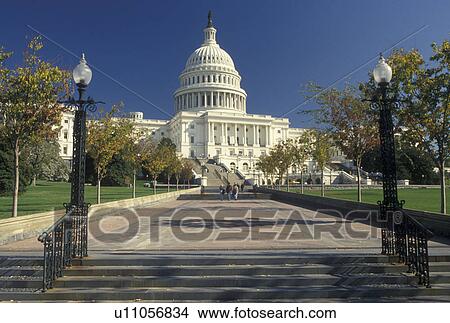 Picture -  U. S. Capitol, Washington, DC, capitol, District of Columbia, United States Capitol Building in the nation's capital Washington D. C. in the fall.. Fotosearch
