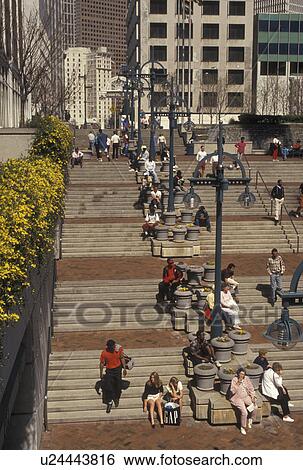 Underground Atlanta, Atlanta, GA, Georgia, People sitting on the steps outside Underground Atlanta in downtown Atlanta. View Large Photo Image Stock Photograph - Underground Atlanta, Atlanta, GA, Georgia, People sitting on the steps outside Underground Atlanta in downtown Atlanta.. Fotosearch