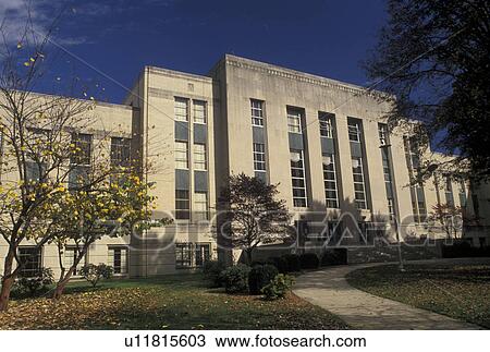 Stock Image -  university, Charleston, WV, West Virginia, Building on the University of Charleston campus in Charleston in autumn. . Fotosearch