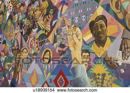 wall mural, African-American, Atlanta, GA, Georgia, The Freedom Quilt Mural, dedicated to al the men and women who have struggle towards freedom in Little Five Point, in Atlanta. View Large Photo Image Picture - wall mural, African-American, Atlanta, GA, Georgia, The Freedom Quilt Mural, dedicated to al the men and women who have struggle towards freedom in Little Five Point, in Atlanta.. Fotosearch