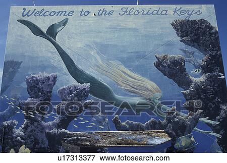 wall mural, Key Largo, FL, Florida Keys, Gulf of Mexico, Florida, Atlantic Ocean, Welcome to the Florida Keys wall mural in Key Largo View Large Photo Image Stock Photo - wall mural, Key Largo, FL, Florida Keys, Gulf of Mexico, Florida, Atlantic Ocean, Welcome to the Florida Keys wall mural in Key Largo. Fotosearch