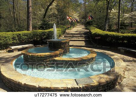 Warm Springs, fountain, The Little White House, FDR, Georgia, GA, The Garden Fountain on the grounds of Franklin Delano Roosevelt's Little White House in Warm Springs at the Little White House State Historic Site. View Large Photo Image Stock Photography - Warm Springs, fountain, The Little White House, FDR, Georgia, GA, The Garden Fountain on the grounds of Franklin Delano Roosevelt's Little White House in Warm Springs at the Little White House State Historic Site.. Fotosearch