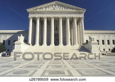 Stock Photo -  Washington, DC, Supreme Court, District of Columbia, U. S. Supreme Court Building in the nation's capital Washington D. C.. Fotosearch