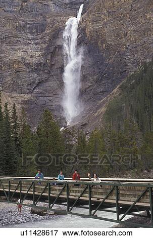 waterfall, Yoho National Park, Canada, British Columbia, Canadian Rockies, Takakkaw Falls cascades down the mountains in Yoho National Park in British Columbia. View Large Photo Image Stock Photo - waterfall, Yoho National Park, Canada, British Columbia, Canadian Rockies, Takakkaw Falls cascades down the mountains in Yoho National Park in British Columbia.. Fotosearch