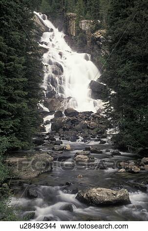 waterfalls, Grand Teton National Park, WY, Jackson Hole, Wyoming, Hidden Falls in Grand Teton Nat'l Park in Wyoming. View Large Photo Image Picture - waterfalls, Grand Teton National Park, WY, Jackson Hole, Wyoming, Hidden Falls in Grand Teton Nat'l Park in Wyoming.. Fotosearch