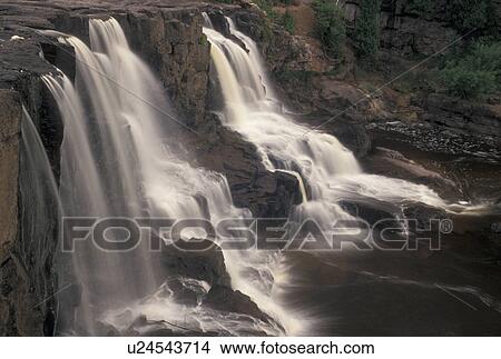 waterfalls, MN, Lake Superior, North Shore Drive, Minnesota, Gooseberry Lower Falls along Gooseberry River in Gooseberry State Park. View Large Photo Image Picture - waterfalls, MN, Lake Superior, North Shore Drive, Minnesota, Gooseberry Lower Falls along Gooseberry River in Gooseberry State Park.. Fotosearch