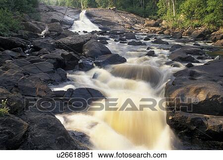 waterfalls, MN, Lake Superior, North Shore Drive, Minnesota, Waterfall along Gooseberry River on Lake Superior North Shore in Minnesota. View Large Photo Image Stock Image - waterfalls, MN, Lake Superior, North Shore Drive, Minnesota, Waterfall along Gooseberry River on Lake Superior North Shore in Minnesota.. Fotosearch