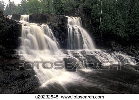 waterfalls, MN, Lake Superior, North Shore Drive, Minnesota, Gooseberry Upper Falls along Gooseberry River in Gooseberry State Park. View Large Photo Image Stock Photography - waterfalls, MN, Lake Superior, North Shore Drive, Minnesota, Gooseberry Upper Falls along Gooseberry River in Gooseberry State Park.. Fotosearch