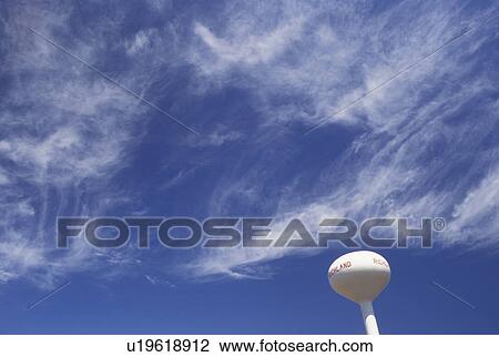 watertower, GA, Richland, Georgia, blue sky, wispy clouds, water tower View Large Photo Image Stock Image -  watertower, GA, Richland, Georgia, blue sky, wispy clouds, water tower. Fotosearch