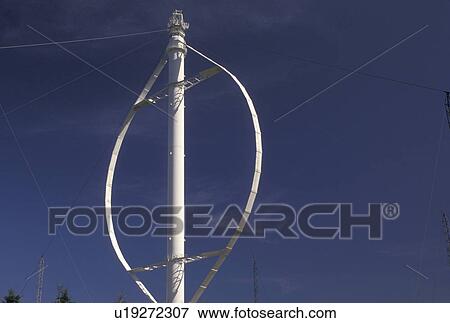 windmill, Gaspe Peninsula, Gulf of St. Lawrence, Quebec, Cap Chat, Canada, The Aeolian of Cap Chat is said to be the tallest and most powerful vertical axis turbine in the world at Windmill Park in Cap Chat on the Gaspe Peninsula in Quebec. View Large Photo Image Stock Photo - windmill, Gaspe Peninsula, Gulf of St. Lawrence, Quebec, Cap Chat, Canada, The Aeolian of Cap Chat is said to be the tallest and most powerful vertical axis turbine in the world at Windmill Park in Cap Chat on the Gaspe Peninsula in Quebec.. Fotosearch