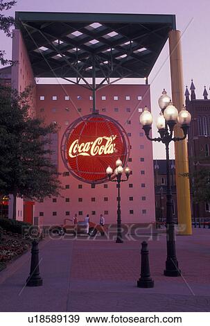 World of Coca-Cola, Atlanta, Georgia, GA, World of Coca-Cola in the evening in downtown Atlanta. View Large Photo Image Stock Photo - World of Coca-Cola, Atlanta, Georgia, GA, World of Coca-Cola in the evening in downtown Atlanta. . Fotosearch