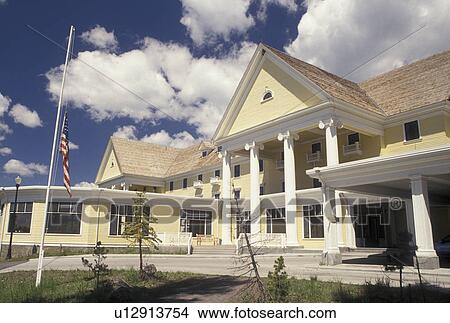 Picture -  Yellowstone National Park, WY, Wyoming, Lake Yellowstone Lodge in Yellowstone Nat'l Park in Wyoming.. Fotosearch