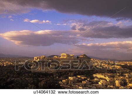 Acropolis, Athens, Greece, Europe, View of the Acropolis from Filopappos Hill. View Large Photo Image Stock Image - Acropolis, Athens, Greece, Europe, View of the Acropolis from Filopappos Hill.. Fotosearch