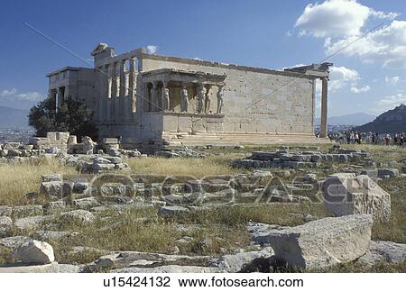 Acropolis, Athens, Greece, Europe, The Caryatids columns, the six maidens, which support the southern portico of the Erechtheion temple at the Acropolis. View Large Photo Image Stock Image - Acropolis, Athens, Greece, Europe, The Caryatids columns, the six maidens, which support the southern portico of the Erechtheion temple at the Acropolis.. Fotosearch
