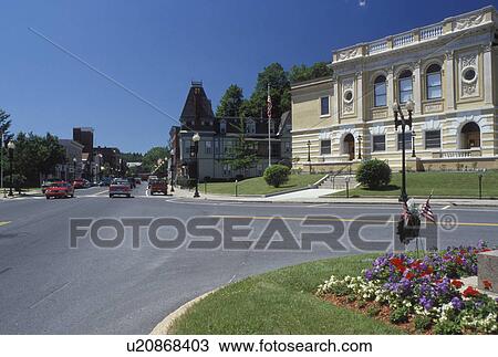 Stock Image -  Adams, MA, Massachusetts, Downtown Adams. Fotosearch