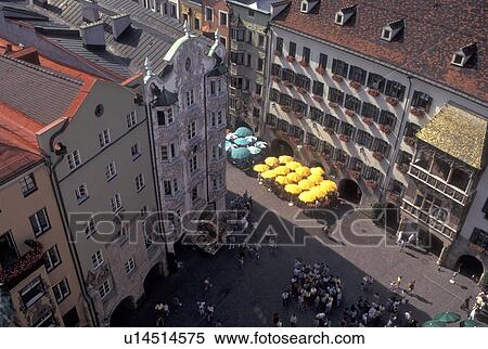 aerial, cafT, Innsbruck, Austria, Tirol, Aerial view of the pedestrian street and cafTs in the city of Innsbruck. View Large Photo Image Stock Photography - aerial, cafT, Innsbruck, Austria, Tirol, Aerial view of the pedestrian street and cafTs in the city of Innsbruck.. Fotosearch