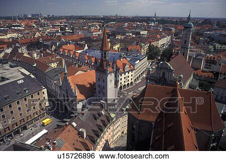 aerial, Munich, Germany, Munchen, Bavaria, Europe, Aerial view of the city of Munich. View Large Photo Image Stock Photograph - aerial, Munich, Germany, Munchen, Bavaria, Europe, Aerial view of the city of Munich.. Fotosearch