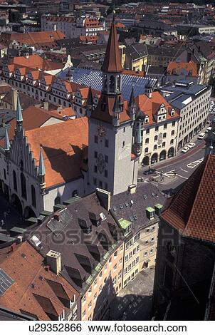 aerial, Munich, Germany, Munchen, Bavaria, Europe, Aerial view of the city of Munich. View Large Photo Image Stock Photograph - aerial, Munich, Germany, Munchen, Bavaria, Europe, Aerial view of the city of Munich.. Fotosearch